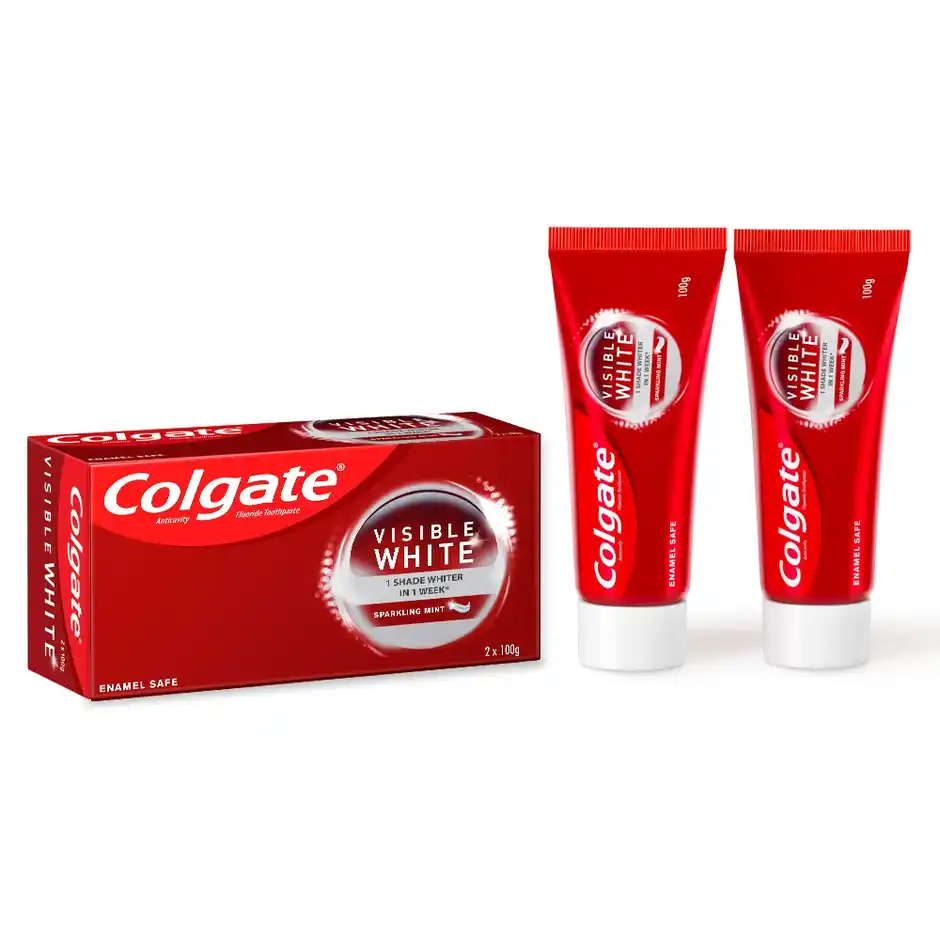 Colgate - Sparking Mint - Visible White-1 Shade Whiter - Toothpaste