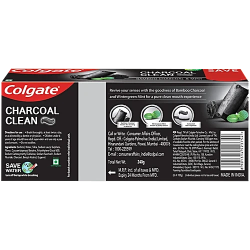 Colgate - Bamboo Charcoal & Mint - Charcoal Clean Gel - Toothpaste