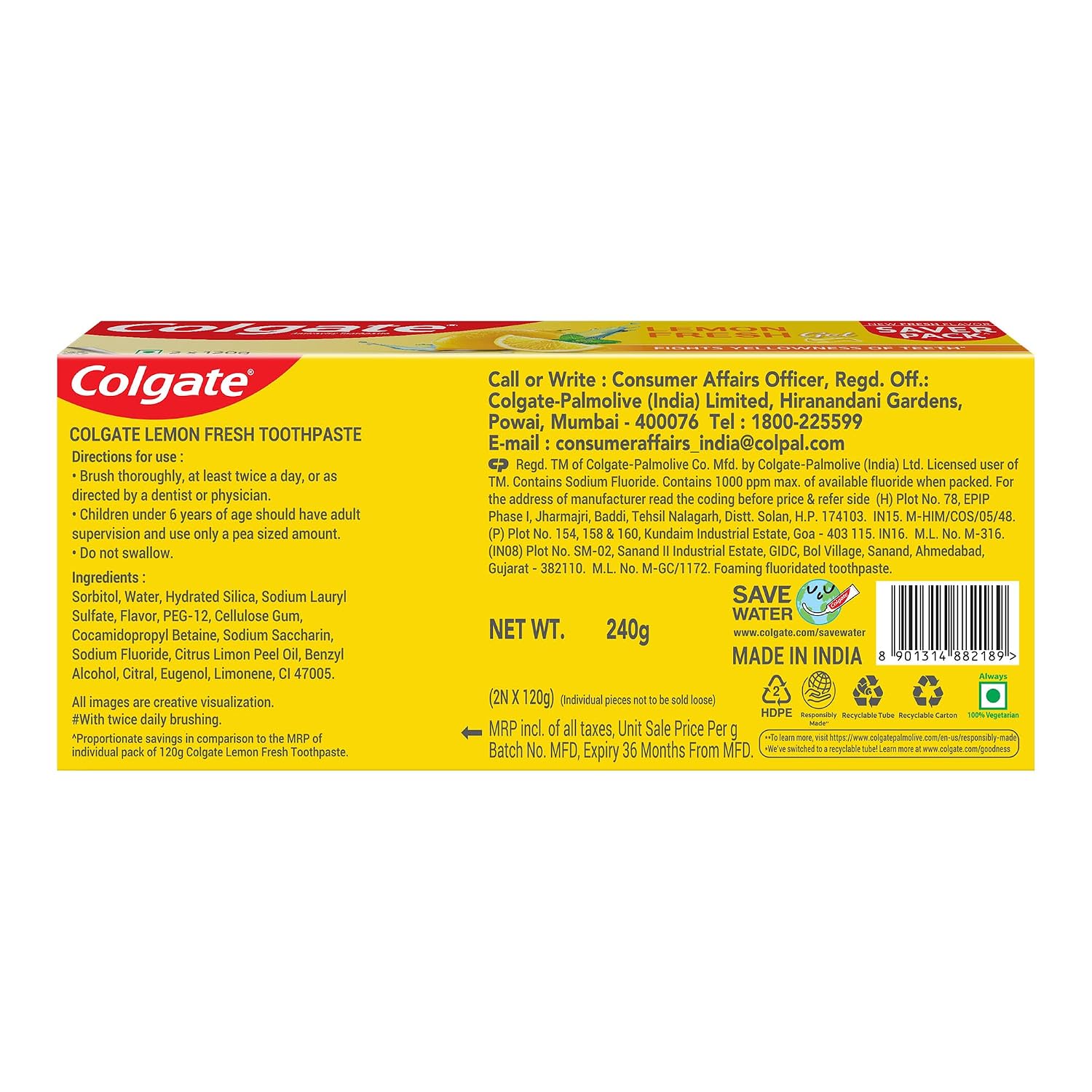 Colgate - Lemon Fresh Gel - Toothpaste