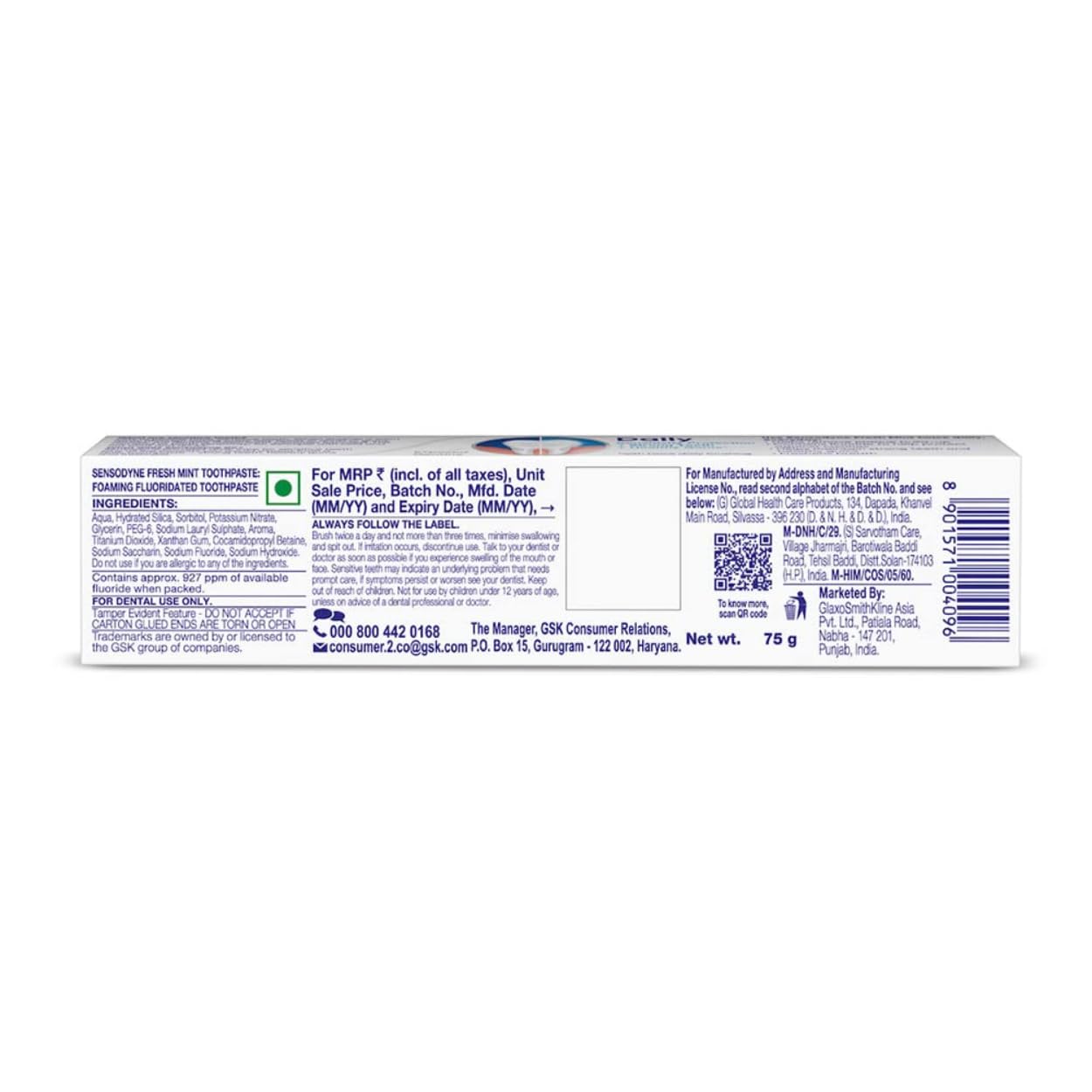 Sensodyne - Fresh Gel - Daily Sensitivity Relief - Tooth Paste