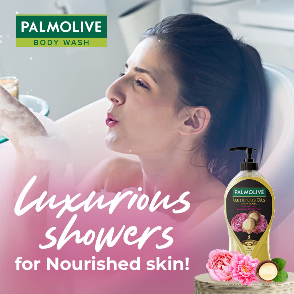 Palmolive - Macadamia Oil & Peony - Luminous Oil - Invigorating - Body Wash