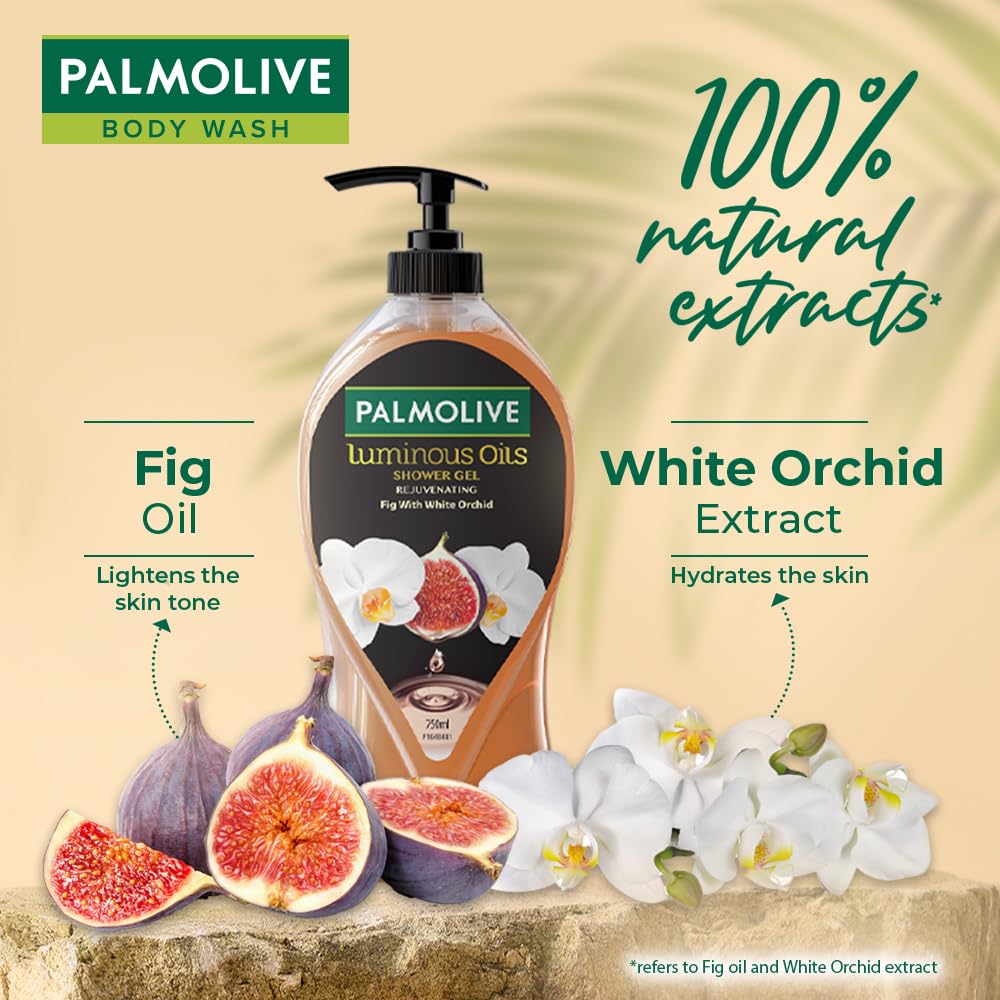 Palmolive - Fig & White Orchid - Luminous Oil - Rejuvenating-Shower Gel