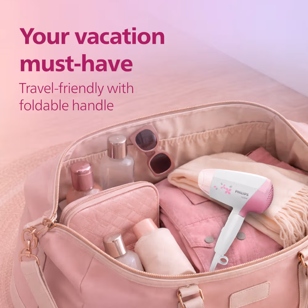 Philips - Foldable - Hair Dryer - 3 Heat Settings with Cool Shot