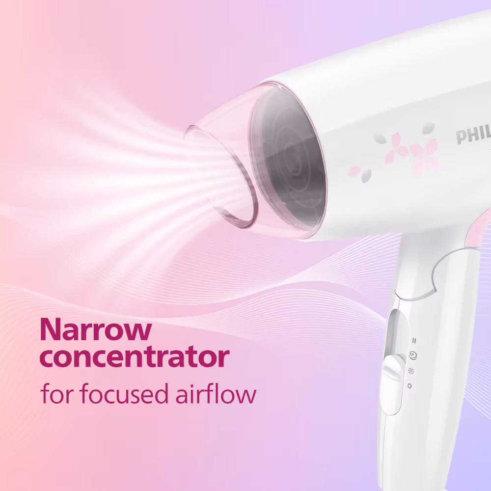 Philips - Foldable - Hair Dryer - 3 Heat Settings with Cool Shot