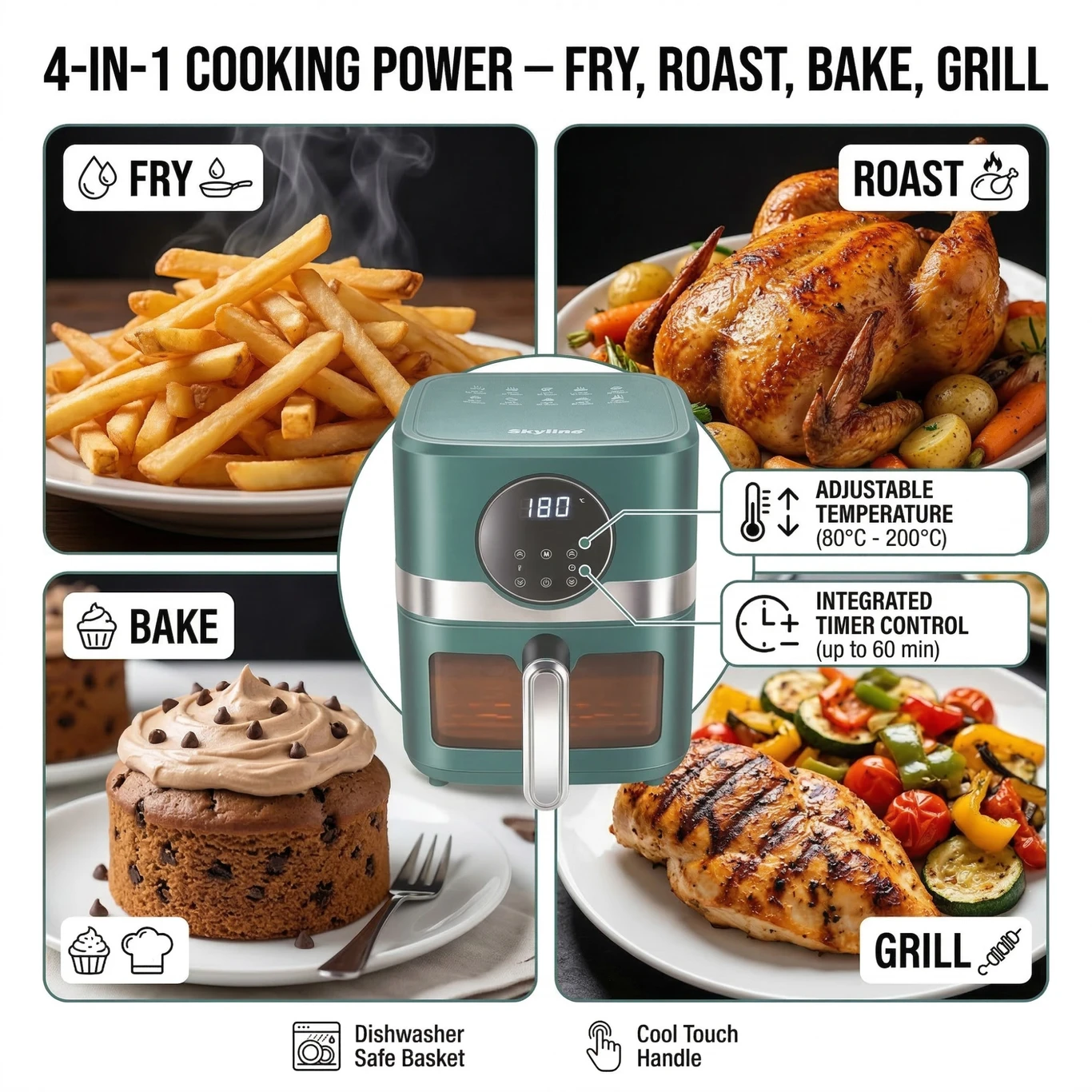 Skyline - Air Fryer - 1500W