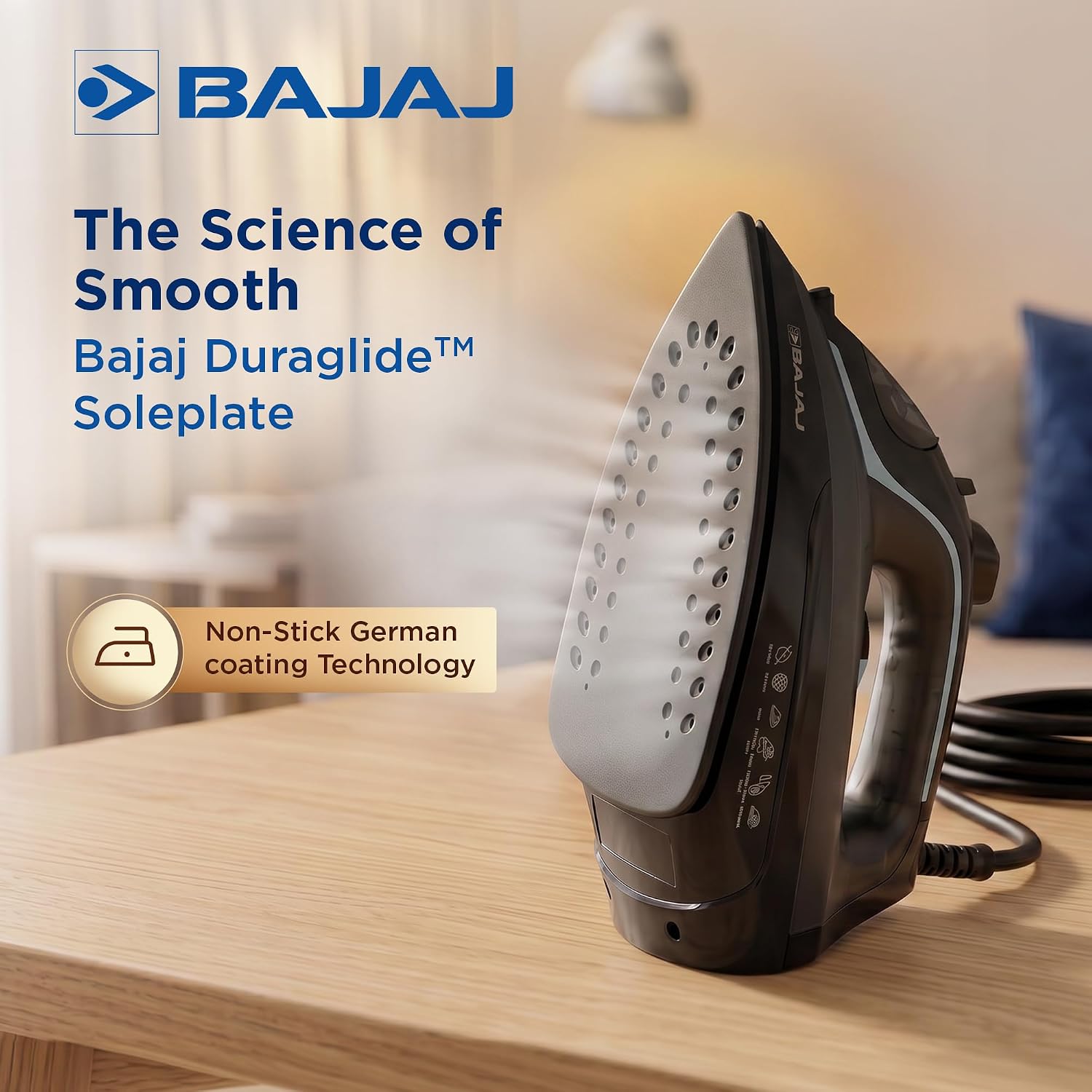 Bajaj - Steam Iron - Aluminium Soleplate Iron | 2000 Watts
