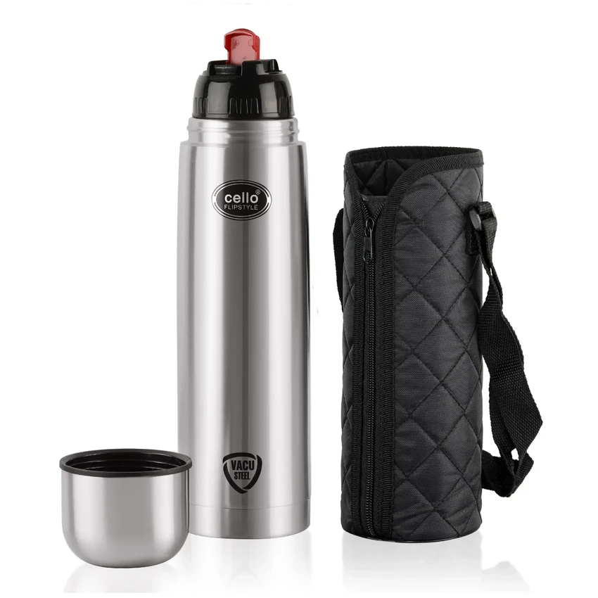 Cello - Flipstyle - Stainless Steel - Hot and Cold - Water Bottle