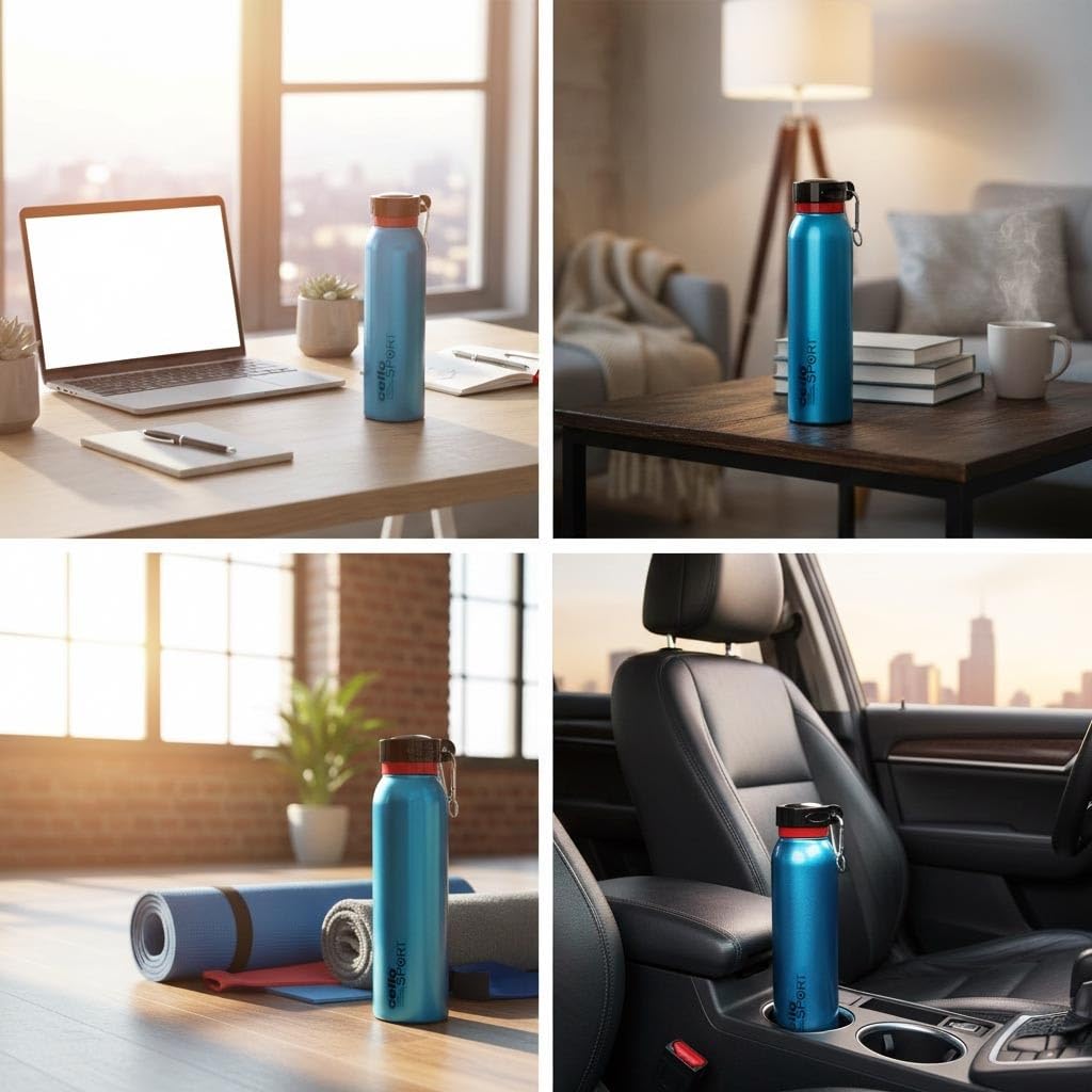 Cello - Beatle Metallic - Stainless Steel-Vacuum Insulated-Water Bottle