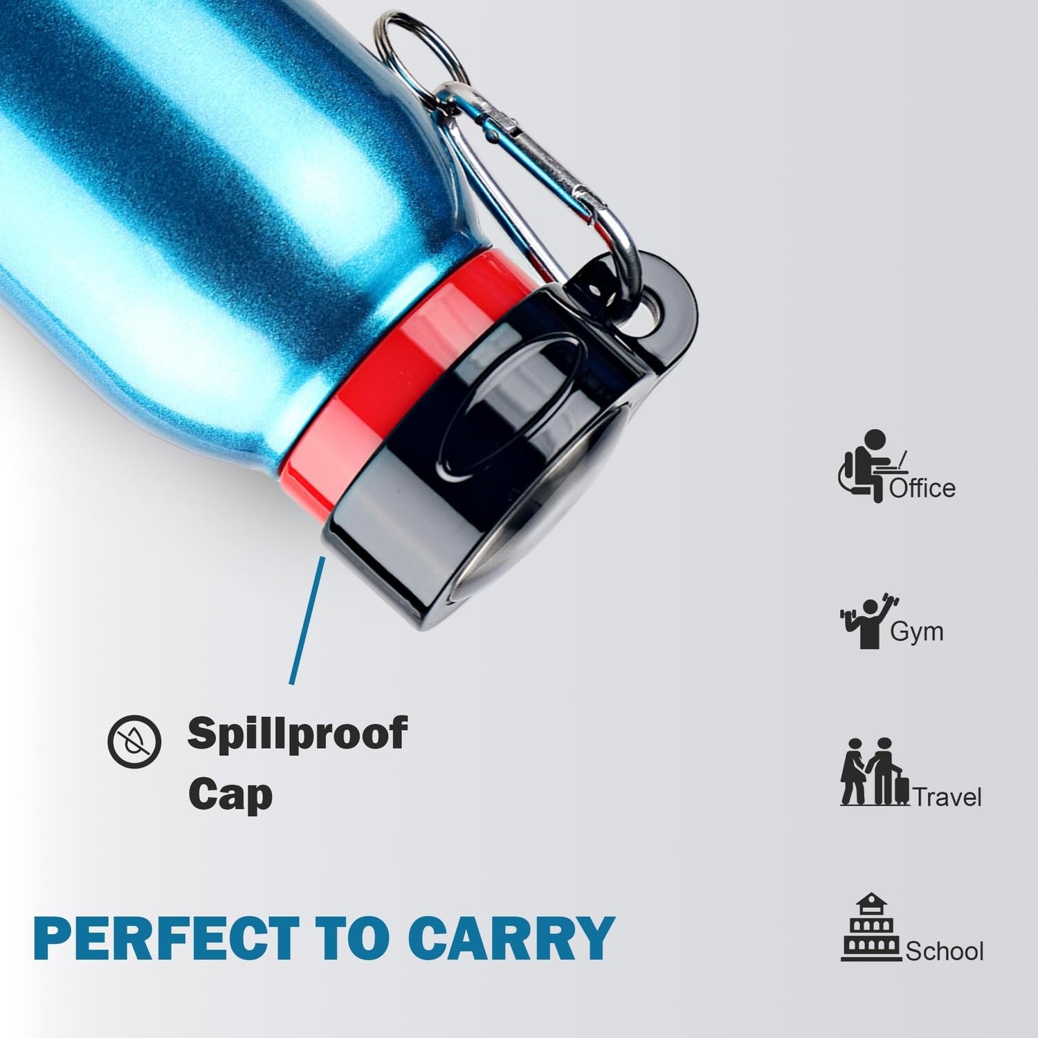 Cello - Beatle Metallic - Stainless Steel-Vacuum Insulated-Water Bottle