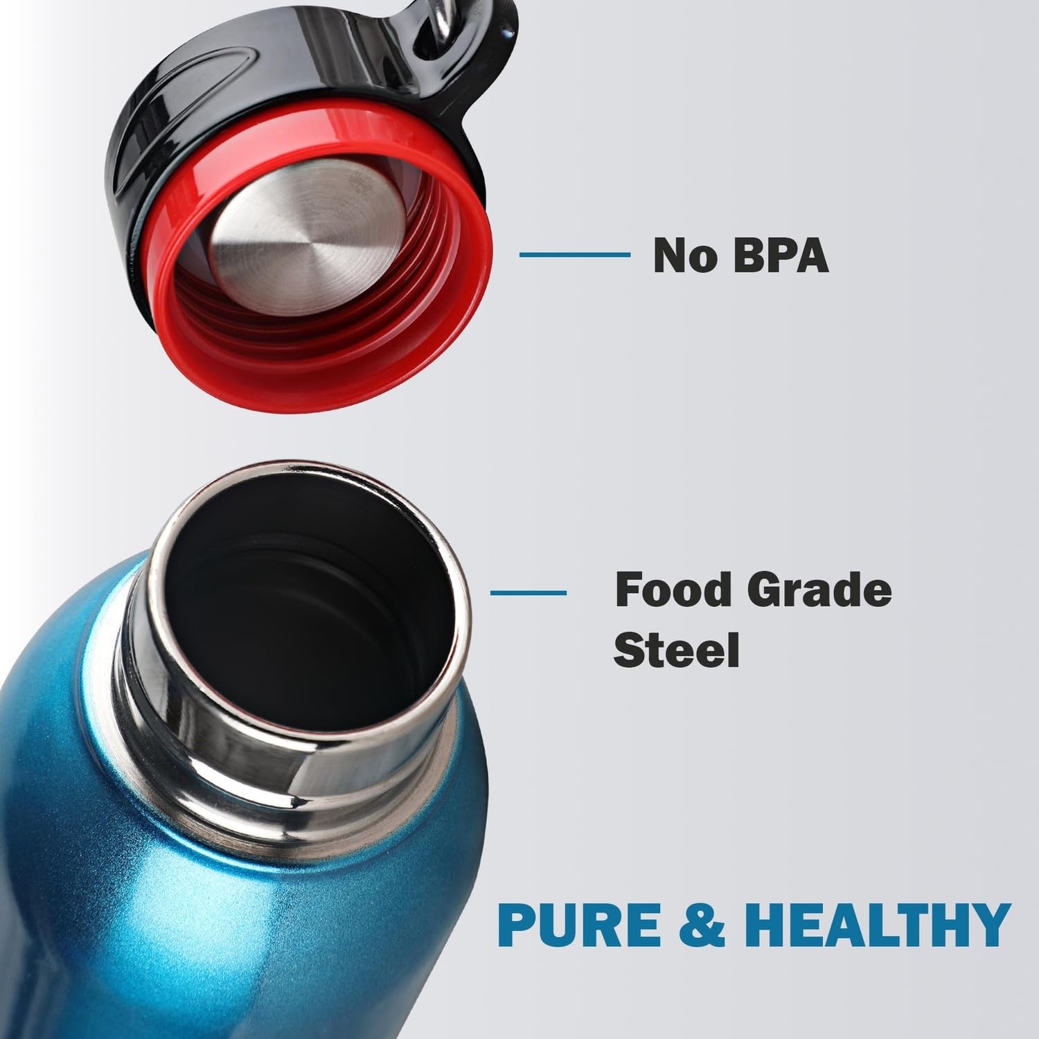 Cello - Beatle Metallic - Stainless Steel-Vacuum Insulated-Water Bottle
