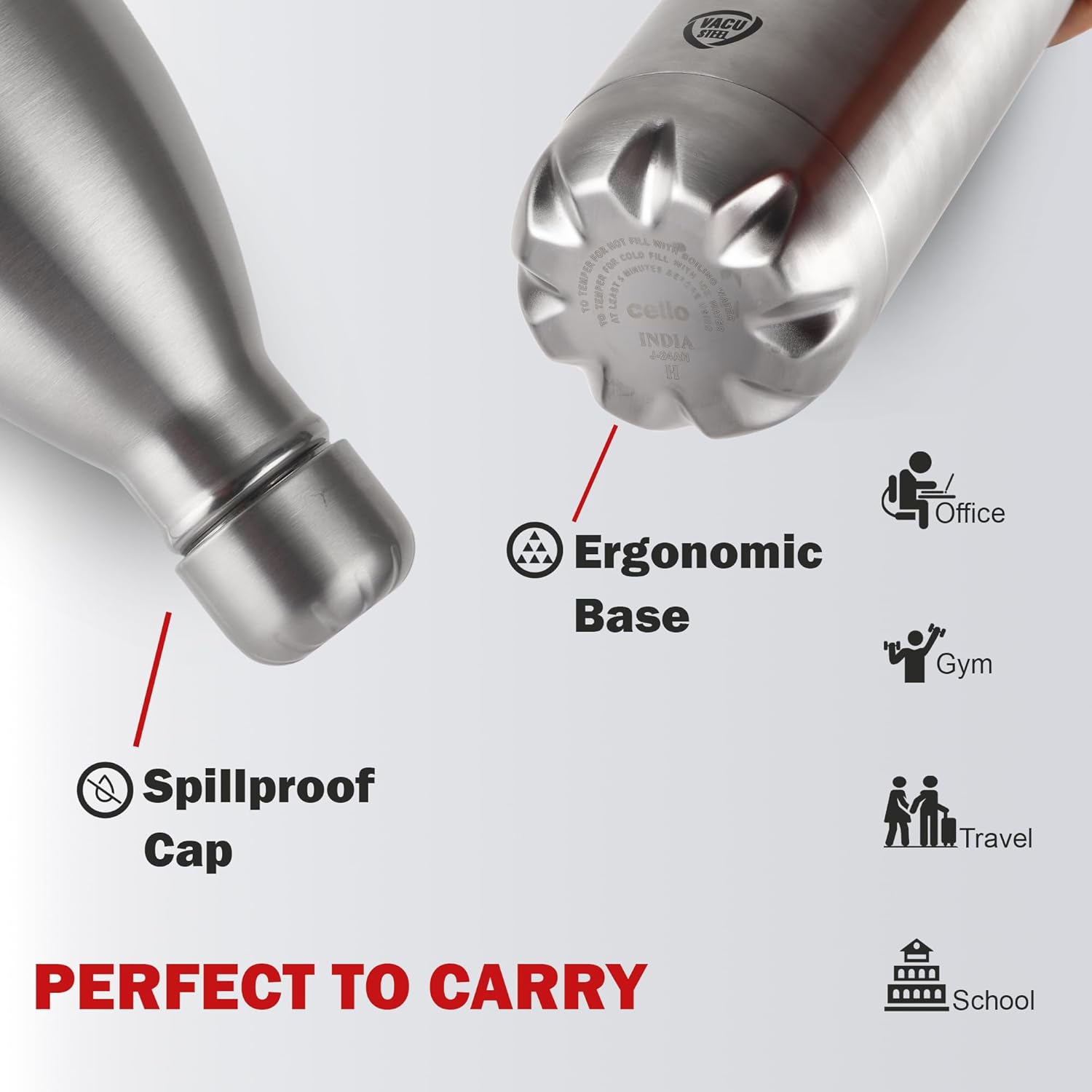Cello - Swift - Stainless Steel Hot and Cold - Water Bottle