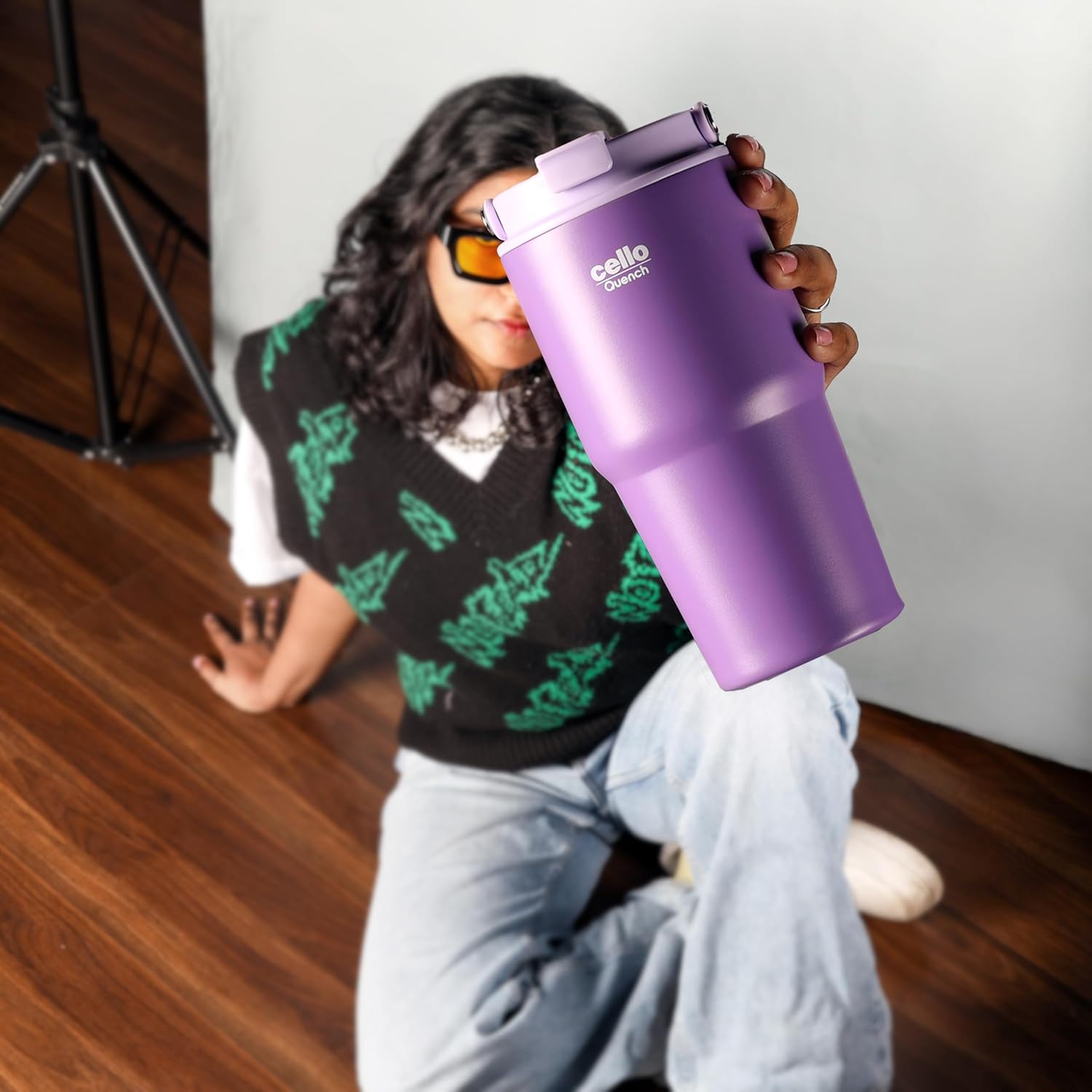 Cello - Quench Go - Insulated Stainless Steel - Sipper Tumbler with Straw