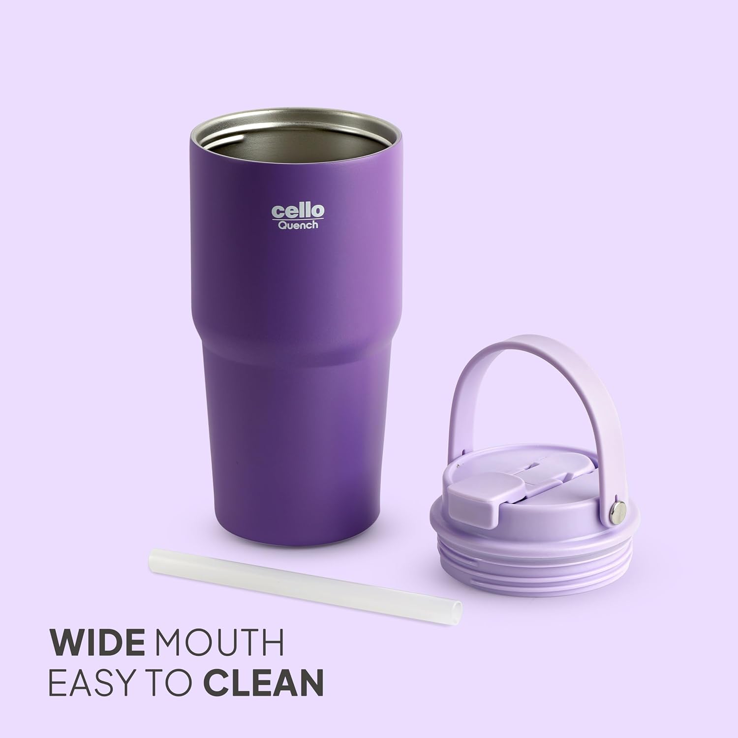 Cello - Quench Go - Insulated Stainless Steel - Sipper Tumbler with Straw