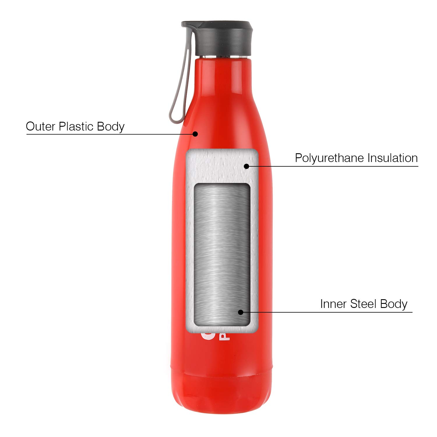 Cello - Puro Steel-X Rover 600 - Insulated-Water Bottle