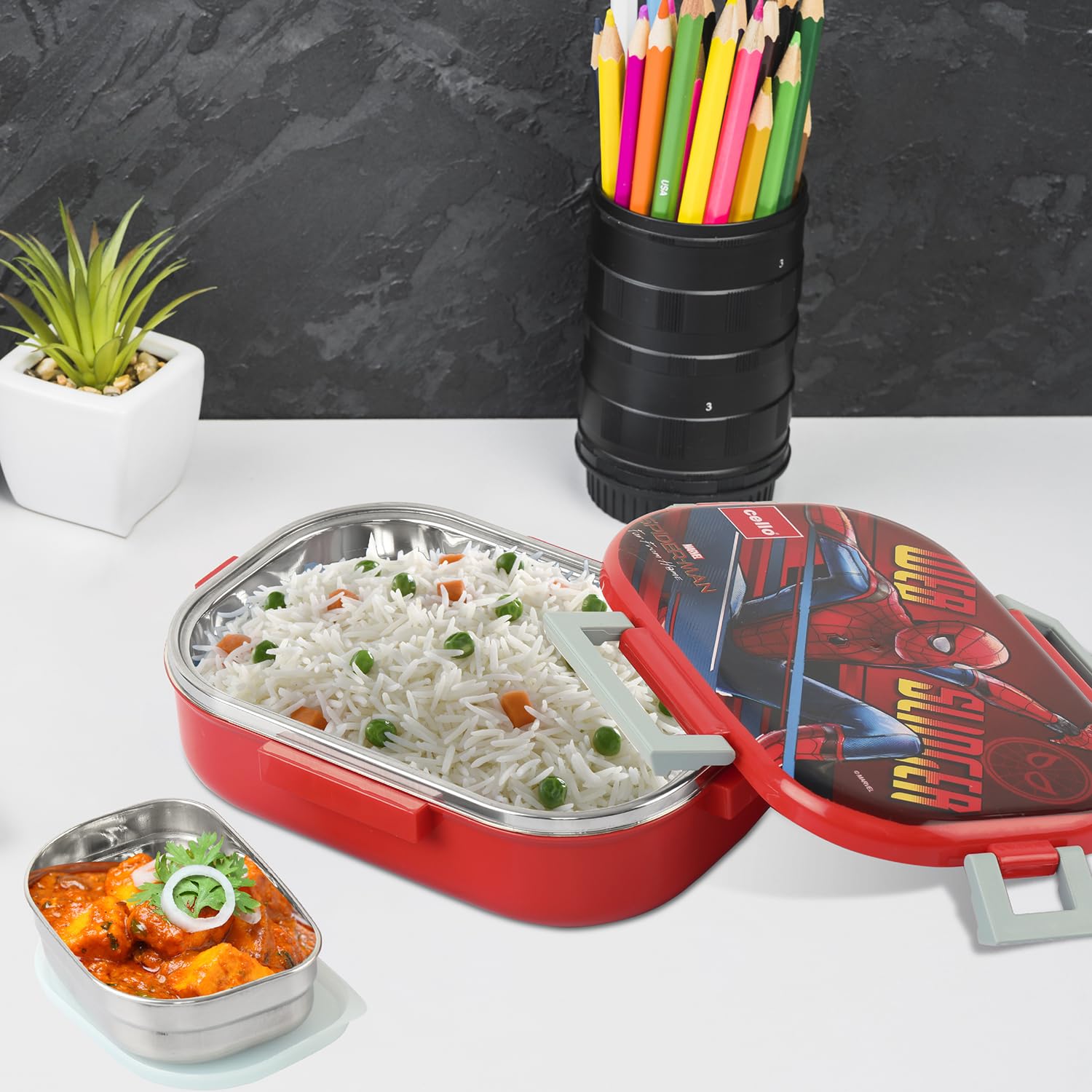 Cello - Feast Deluxe - Spider Man Print Insulated - Lunch Box