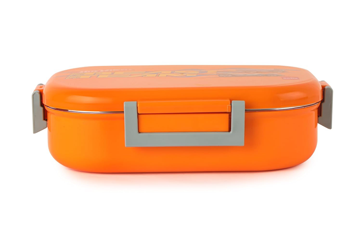 Cello - Feast Deluxe - Hot Wheel - Insulated - Kids Lunch Box with Steel Inner (Orange)