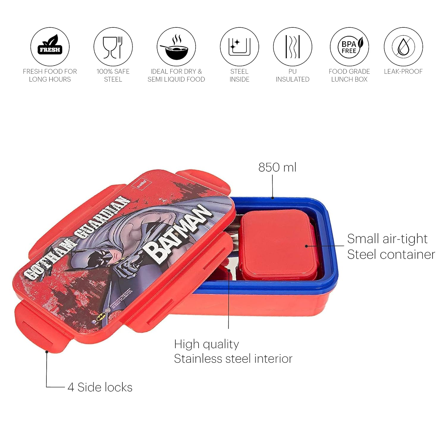Cello - HI-Lunch Deluxe - Batman - Insulated-Lunch Box