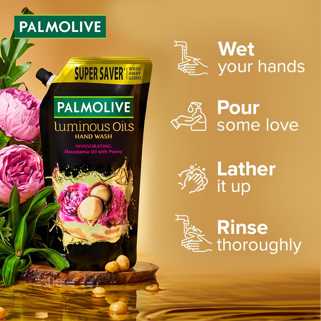 Palmolive - Macadamia Oil and Peony - Luminous Oils - Invigorating Liquid - Hand Wash