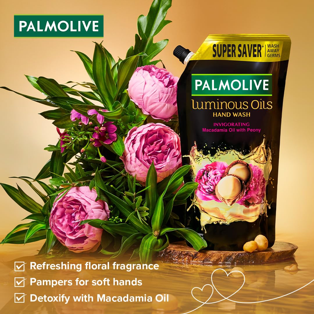 Palmolive - Macadamia Oil and Peony - Luminous Oils - Invigorating Liquid - Hand Wash