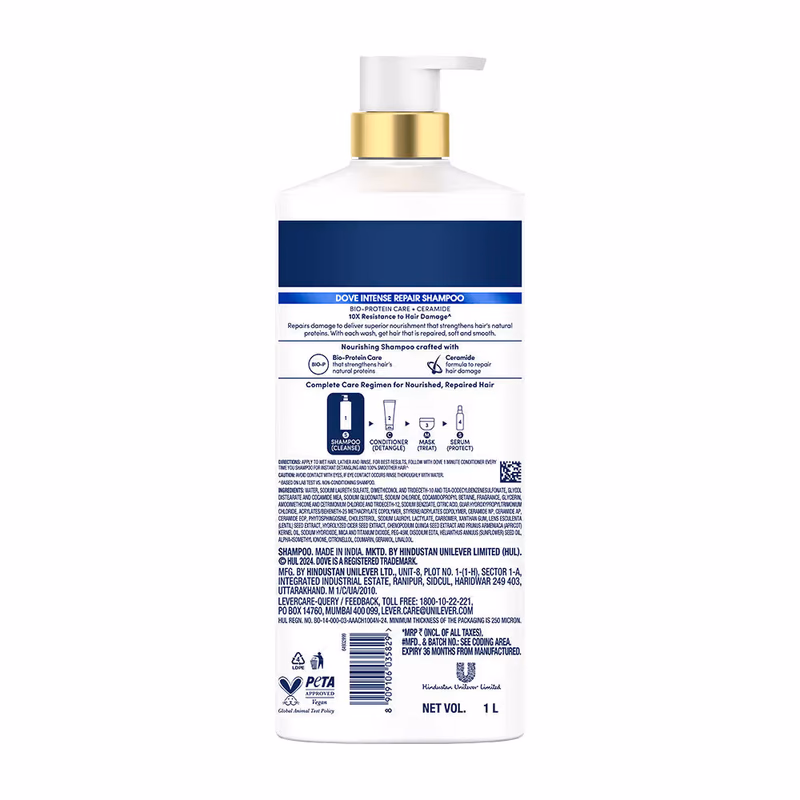 Dove - Intense Repair - Shampoo For Dry & Damaged Hair