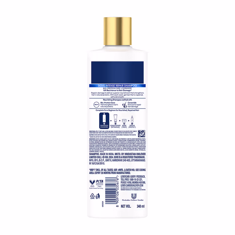 Dove - Intense Repair - Shampoo For Dry & Damaged Hair