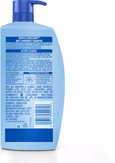Head & Shoulders - Active Cleanse - Anti Dandruff Shampoo