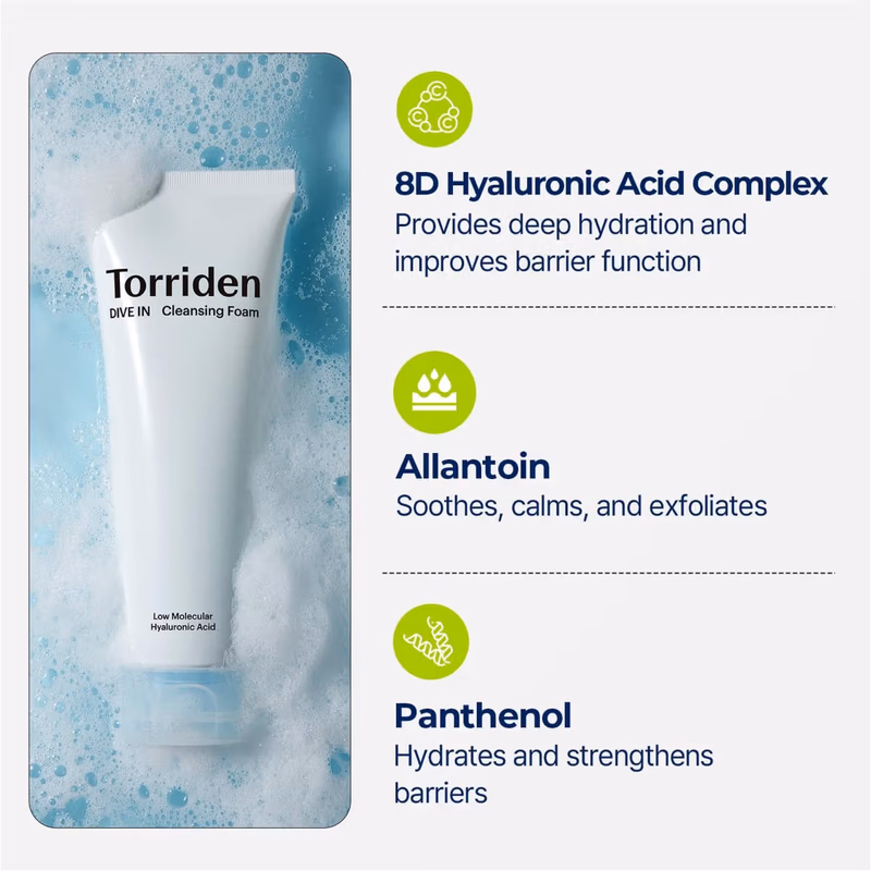 Torriden - Dive In Cleansing Foam - Gentle Hydrating