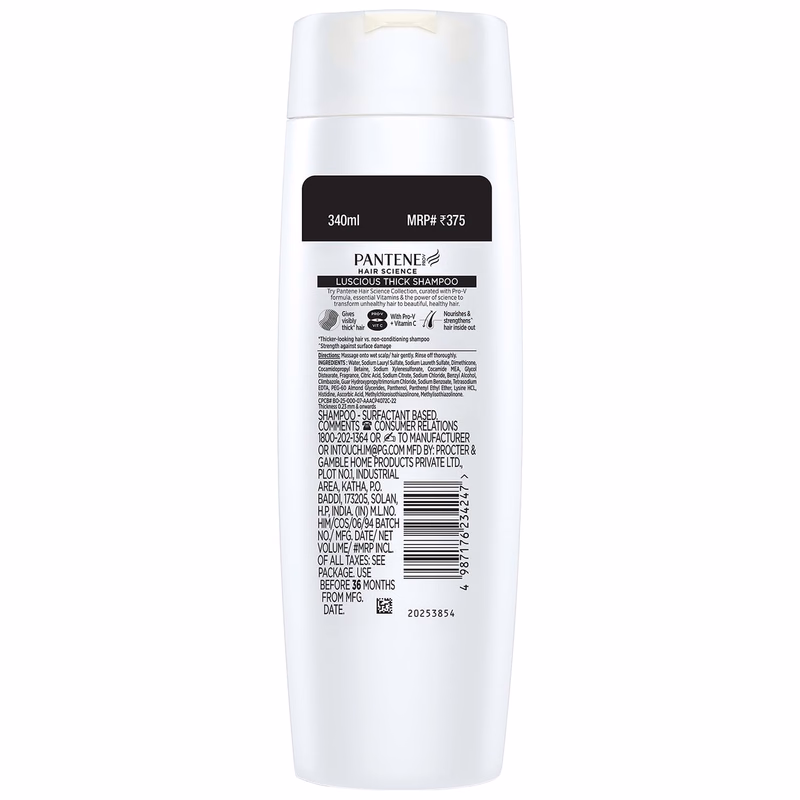Pantene - Luscious Thick - Hair Science  Shampoo with Vitamin C