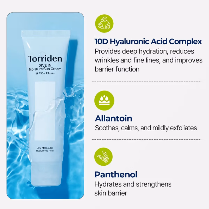 Torriden - DIVE IN - Moisture Sun Cream - Spf 50+ Pa++++