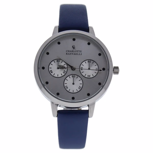Charlotte Raffaelli - CRB013 La Basic - Silver/Blue - Leather Strap