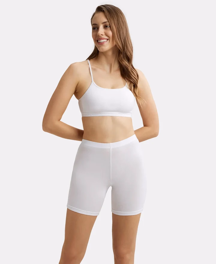 Jockey - White - Crop Top - Simple Comfort - 1851-Stretch