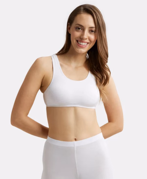 ockey - White - Crop Top - Simple Comfort - 1582-Stretch