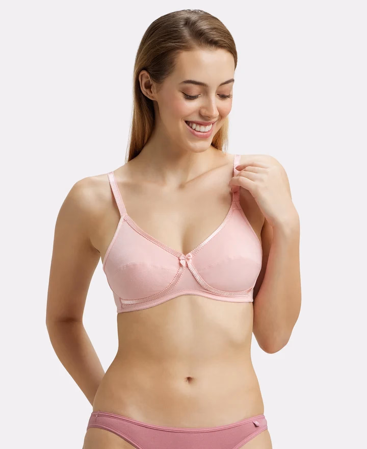 Jockey Women - Candy Pink - Wire-free Cross Over Bra- Stretch-1242