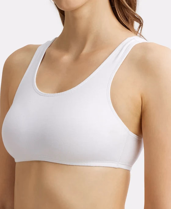 Jockey - Steel Gray Melange - Crop Top - Simple Comfort - 1582-Stretch