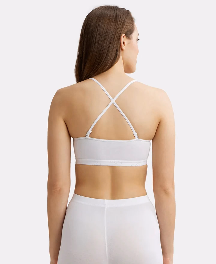 Jockey - White - Crop Top - Simple Comfort - 1851-Stretch