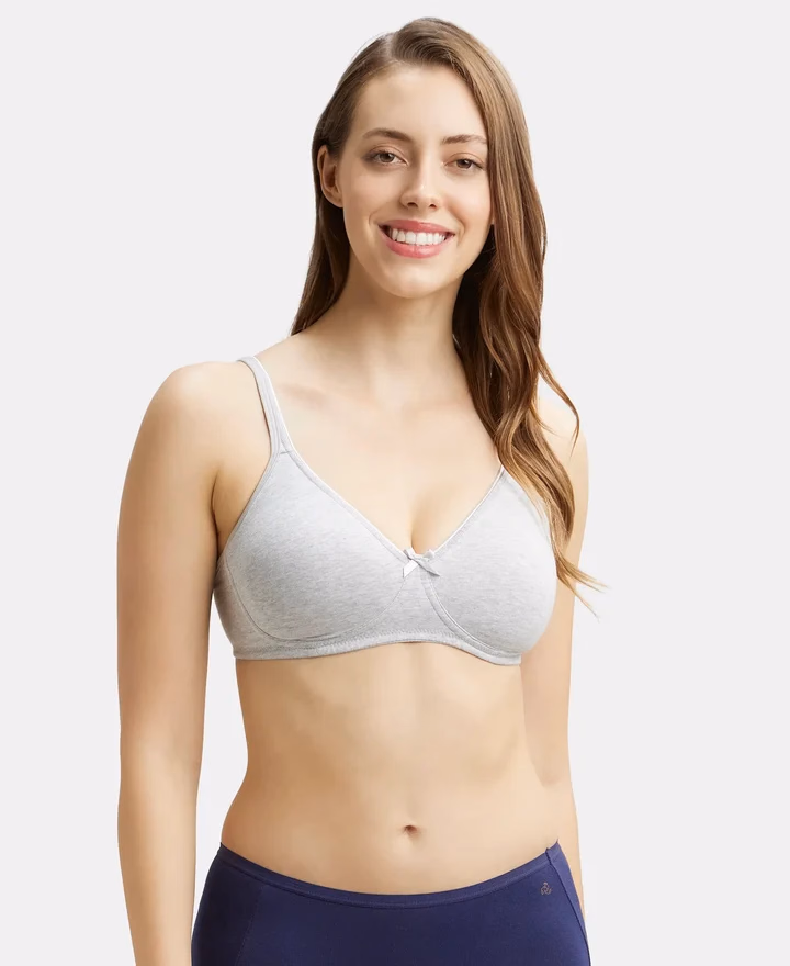 Jockey Women - Steel Gray Melange - Wire-free Shaper Bra - 1722-Stretch
