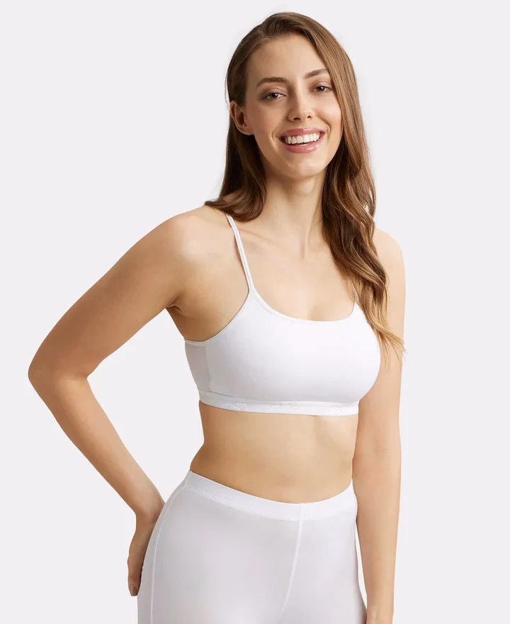 Jockey - White - Crop Top - Simple Comfort - 1851-Stretch