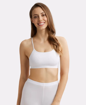 Jockey - White - Crop Top - Simple Comfort - 1851-Stretch