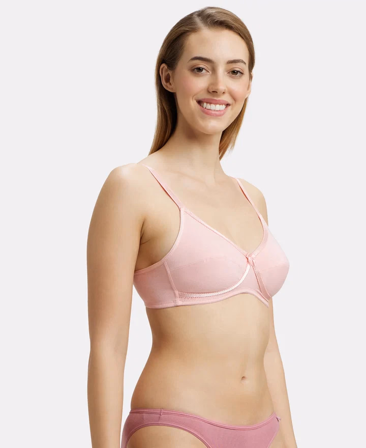Jockey Women - Candy Pink - Wire-free Cross Over Bra- Stretch-1242