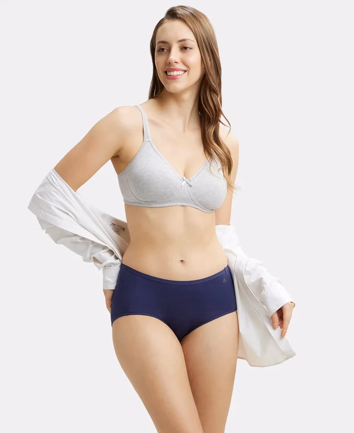 Jockey Women - Steel Gray Melange - Wire-free Shaper Bra - 1722-Stretch
