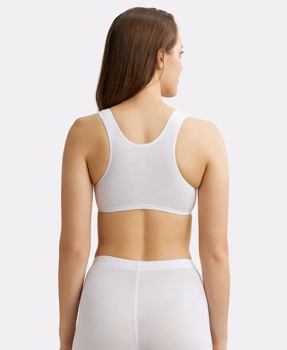 ockey - White - Crop Top - Simple Comfort - 1582-Stretch