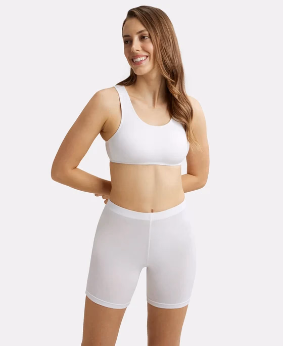 Jockey - Steel Gray Melange - Crop Top - Simple Comfort - 1582-Stretch