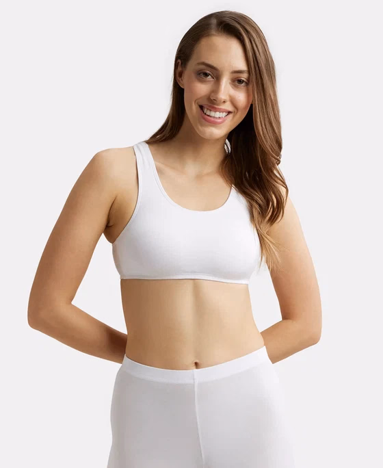 Jockey - Steel Gray Melange - Crop Top - Simple Comfort - 1582-Stretch