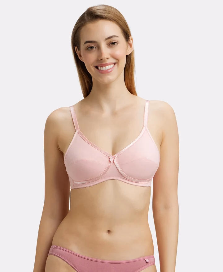 Jockey Women - Candy Pink - Wire-free Cross Over Bra- Stretch-1242