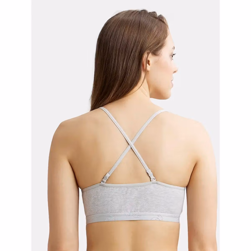 Jockey - Steel Grey Mel - Crop Top - Simple Comfort - 1851-Stretch
