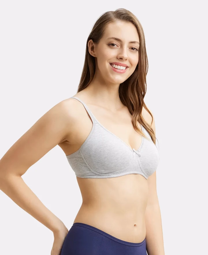 Jockey Women - Steel Gray Melange - Wire-free Shaper Bra - 1722-Stretch