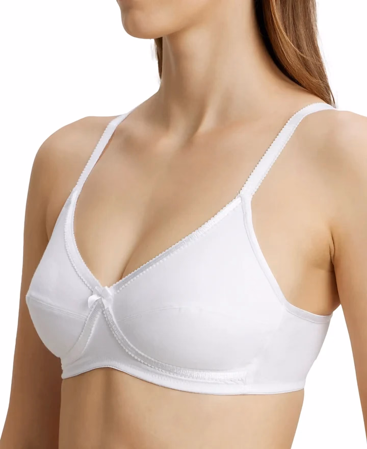 Jockey Women - White - Wire-free Cross Over Bra- Stretch-1242