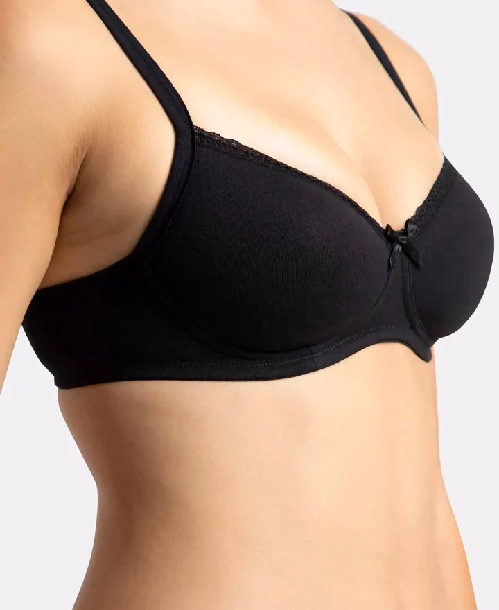 Jockey Women - Black - Fashion Essentials - Wire-Free Padded Bra-1723-Stretch
