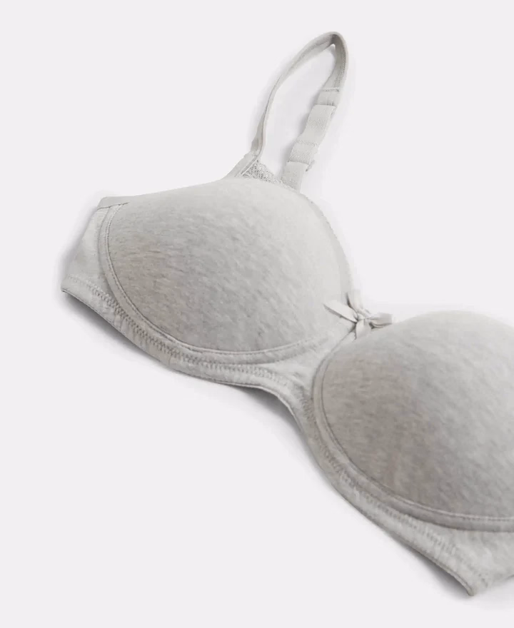 Jockey Women - Steel Gray Melange - Fashion Essentials - Wire-Free Padded Bra-1723-Stretch