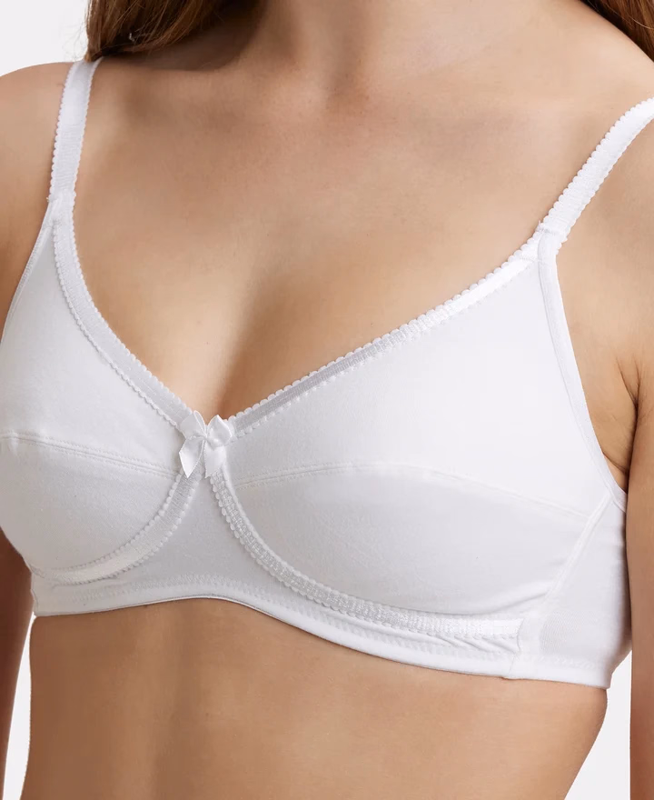 Jockey Women - White - Wire-free Cross Over Bra- Stretch-1242